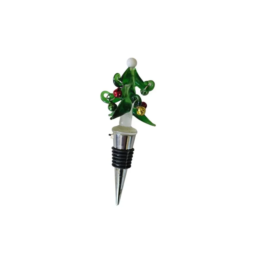 Christmas Tree Wine Stoppers See Desc Unique Vintage